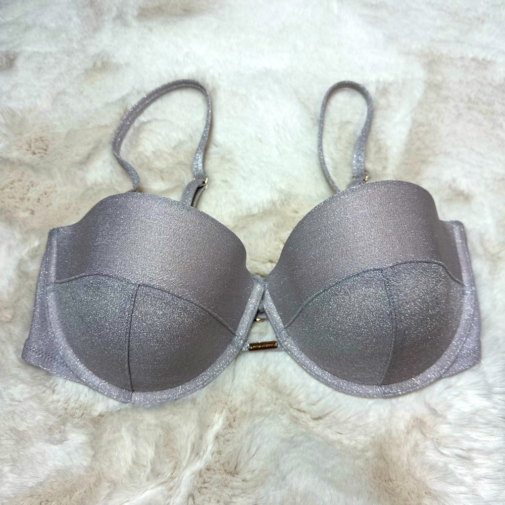 Victoria’s Secret Underwire metallic thread bikini top
